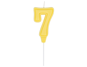 1502-6641 Свеча -цифра "7" Праздник желт паст 6см