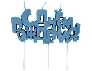 1502-6675 Свеча на пиках С ДР бирюзовый металлик