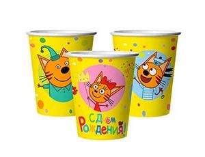 1502-6747 Стакан Три Кота Яркий праздник 250мл 6шт