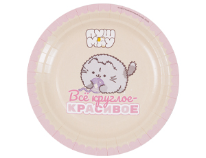 1502-6773 Тарелка КРУГЛОЕ КРАСИВОЕ ПушМяу 18см 6шт