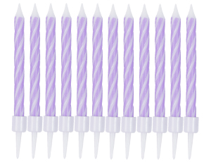 1502-6786 Свечи Спирали с подст Фиолет 6см 12шт/G
