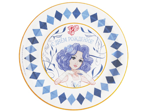 1502-6846 Тарелка С ДР Буратино Мальвина 17см 6шт