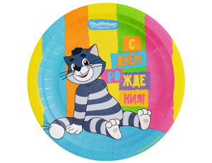 1502-6851 Тарелка С ДР Простокваш Матроскин18см6шт