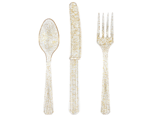 1502-6935 Столовые приборы Gold Glitter 24шт/A