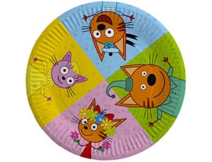 1502-7011 Тарелки Три Кота Играем вместе 18см 6шт