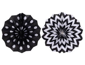 1505-1282 Фант Горошек-Шеврон Jet Black 20см 5шт/A