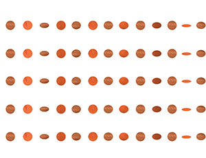 1505-1395 Гирлянда Круги Orange блеск 2,1м 6шт/A