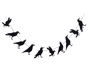 1505-2308 Гирлянда текстиль Ворон 250см/G