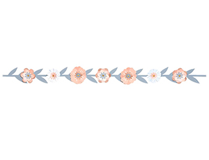 1505-2331 Гирлянда Цветы rose gold 190см/А