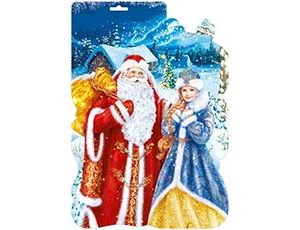 1505-2496 Плакат Дед Мороз и Снегурочка 58х33см