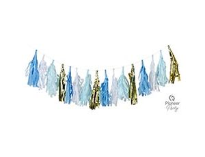 1505-2510 Гирлянда Тассел голуб микс 2м 16кисточ/Q