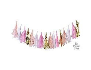 1505-2511 Гирлянда Тассел розов микс 2м 16кисточ/Q