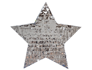 1507-2130 Пиньята Звезда Серебро