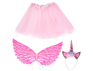 1508-0724 Костюм карнав детский Единорог розовый/G