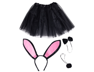 1508-0726 Костюм карнав детский Кролик черный/G