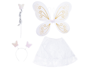 1508-0732 Костюм карнав детский Бабочка белая/G