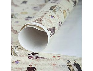 1509-0094 Бумага упак Париж Ретро 67х99см