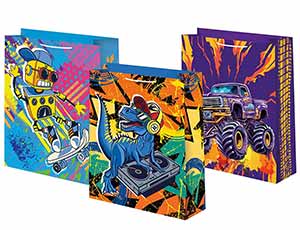 1509-1194 Пакет бум Робот на скейте 26х32см