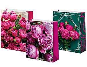 1509-1196 Пакет бум Розы фуксия 26х32см
