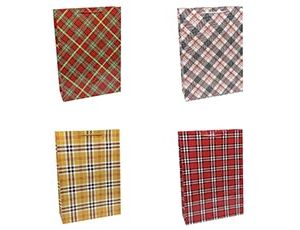 1509-1210 Пакет бум подар Шотландка микс 32х45см