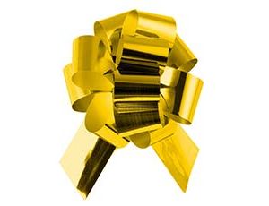 1509-1286 Бант Шар металл золото D18см 5см/G