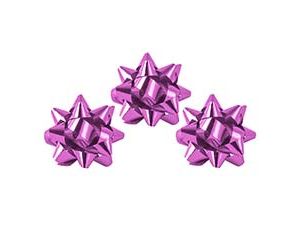 1509-1297 Бант Звезда металл светло-роз D5см 12штG