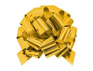 1509-1334 Бант Шар металл золото D36см 7см/G