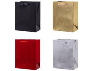 1509-1400 Пакет бум Цветной микс метал кожа18х23см