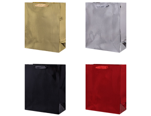 1509-1401 Пакет бум Цветной микс метал кожа26х32см