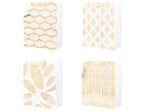 1509-1407 Пакет бум Золотой узор 26х32смG