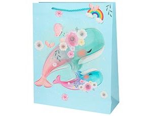 1509-1499 Пакет бум Семья китов блеск 26х33см
