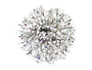 1509-1562 Бант -шар люкс метал серебр 10см 2шт/G