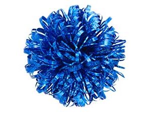 1509-1564 Бант -шар люкс метал голубой 10см 2шт/G