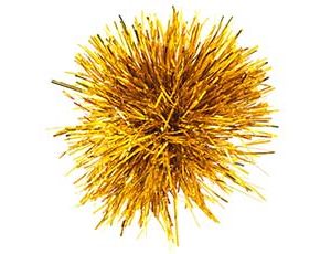 1509-1568 Бант -помпон метал золотой 10см 2шт/G