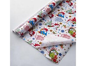 1509-1580 Бумага Крафт С НГ Снеговики 100х70см