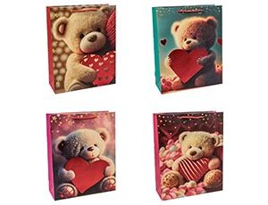 1509-1732 Пакет подар тис Мишки Love микс 26х32