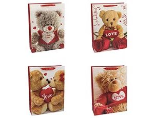 1509-2055 Пакет бум Мишки плюш Love микс 31х42см