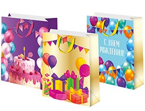 1509-2262 Пакет бум С ДР праздничный 26х32см