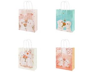 1509-2376 Пакет бум Мишки с цветами 22х27см/G