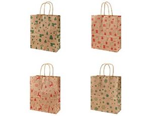 1509-2377 Пакет бум Крафт Новогодний узор 22х27смG