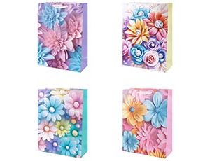 1509-2385 Пакет бум Цветы Акварель 30х40см/G