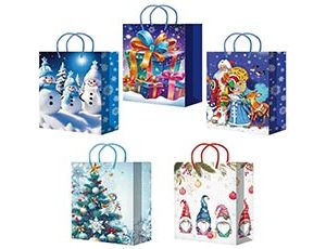 1509-2649 Пакет бум Новогодние друзья микс 32х45см