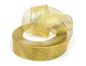 1509-2687 Лента парча Глиттер 25мм*22,5м золото