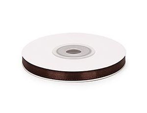 1509-2737 Лента атлас 6мм*22,5м 3139 т.коричневый