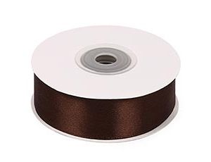 1509-2739 Лента атлас 25мм*22,5м 3139 т.коричневый