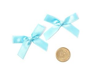 1509-2748 Бантик атласный 3,5см св.голубой