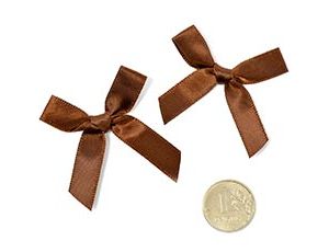 1509-2749 Бантик атласный 3,5см коричневый