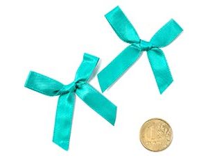 1509-2751 Бантик атласный 3,5см бирюзовый
