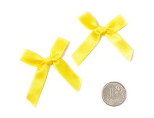 1509-2752 Бантик атласный 3,5см желтый