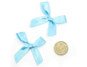 1509-2755 Бантик атласный 3,5см голубой
